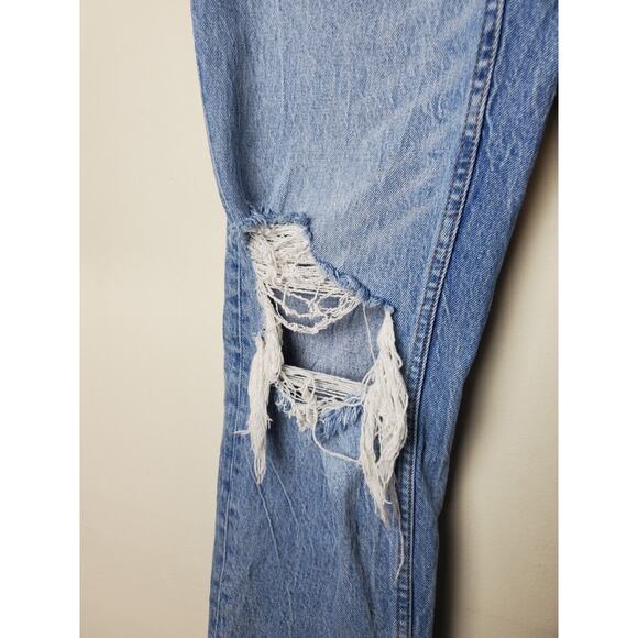 Abercrombie & Fitch Jeans 29 / 8 Womens 90s Straight Ultra High Rise Destroyed - Picture 8 of 14